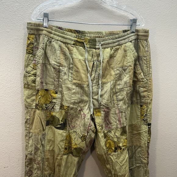 Anthropologie Jogger Pants Patchwork Hippie Boho Festival Indie Womens L Pull On - Picture 5 of 16